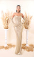 Ela - Strapless dress with ruched bodice